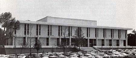 Image of the Archives and History and State Library Building at 109 E. Jones Street, Raleigh, N.C., ca. 1969. From &quot;Home for North Carolina History,&quot;  program for the building dedication, 1969. From the State Documents Collection, State Library of North Carolina, NC Digital Collections.
