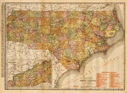 This is an image of the &quot;Rand McNally New Map of North Carolina.&quot; It was created in 1916, after the state added it's last two counties, Hoke and Avery, to make 100. Compare this map to the others. How is it different and similar? From the State Archives of N.C.