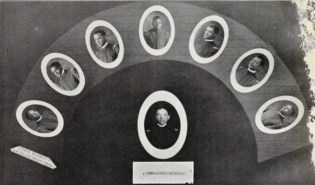 A semi-circle of headshot portraits, arranged around one portrait.