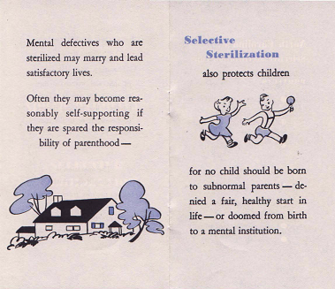 Part of &quot;You wouldn't expect...&quot; a 1950 pamphlet extolling the virtues of sterilization, published by The Human Betterment League of North Carolina. 