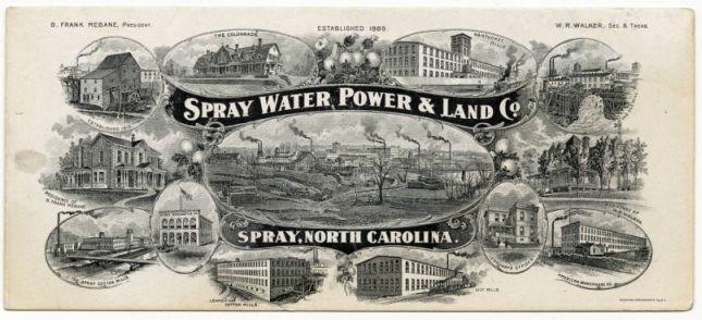 &quot;Advertising card for Spray Water, Power & Land Co.&quot; Image courtesy of Rockingham Community College Foundation, Inc., Historical Collections, Gerald B. James Library. 