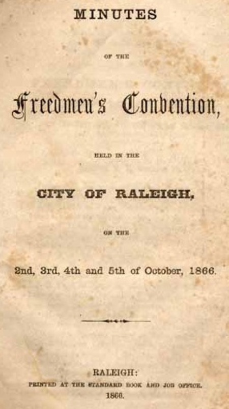 Read about Freedmen's Conventions in North Carolina