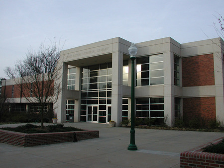 Exterior view of the Johnson C. Smith University, James B. Duke Library Special Collections building