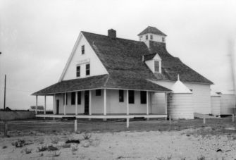 &quot;View, Caffey's Inlet Lifesaving Station, Dare County, North Carolina, 1897.&quot; Image courtesy of NCSU libraries. 