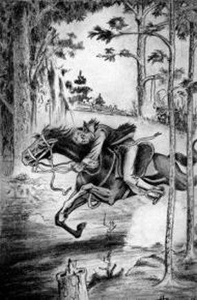 David Fanning, &quot;&quot;Fanning Loses the Bay Doe&quot;&quot; drawing, n.d.&quot;  call #:  N_71_11_241    