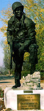 &quot;Iron Mike&quot; Airborne Trooper statue at Fort Bragg. Image courtesy of North Carolina Office of Archives & History. 