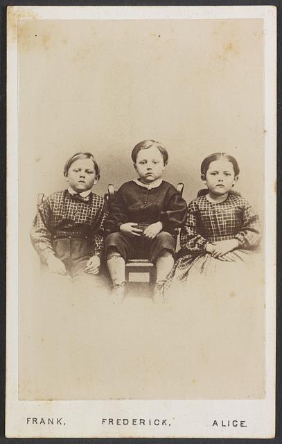&quot;The Children of the battlefield,&quot; photograph 1865, by Wenderoth, Taylor & Brown, Philadelphia.  The verso of the card states &quot;This is a copy of the Ferrotype found in the hands of Sergeant Humiston of the 154th N.Y Volunteers as he lay dead on the Battle Field of Gettysburg.&quot;  Copies of the image were sold were sold as fundraising to found an orphanage in Pennslvania.  From the Liljenquist Family Collection, Library of Congress. 