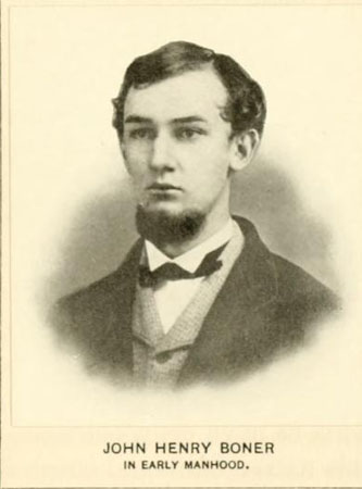 From &quot;A memorial of John Henry Boner&quot;, courtesy of the Internet Archive. 
