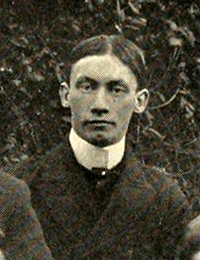 A photograph of Garland Sevier Ferguson Junior from his fraternity group picture in the 1900 University of North Carolina yearbook. &quot;Kappa Alpha Fraternity.&quot; Photograph. The Hellenian vol. 11. [Chapel Hill]: The Fraternities of the University of North Carolina. 1900. 55.