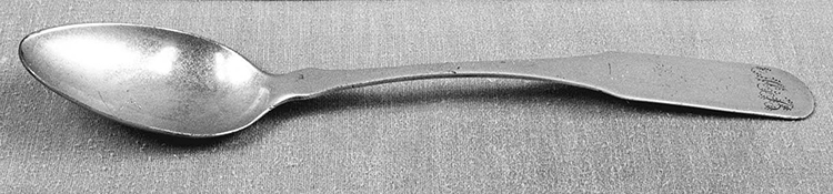 Huntington, William. &quot;Dessert Spoon, Accession #: H.1946.56.2.&quot; 1815-1833. North Carolina Museum of History.