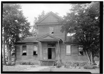 "Sally-Billy House," by Thomas T. Waterman, July 1940. The "Sally-Billy House" in Scotland Neck, North Carolina, was the home of William Ruffin Smith and Sarah Smith, purchased by William Ruffin Smith in 1834. Call No. HABS NC,42-SCON.V,2 from the Historic American Buildings Survey, Library of Congress, Prints & Photgraphs Online Catalog.