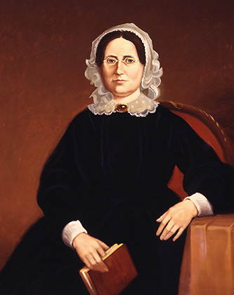 A portrait of Samuel Wait's wife, Sarah &quot;Sally&quot; Merriam Wait, whom he married in 1818. Image from Wake Forest University.