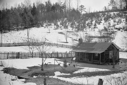 &quot;Mountain farmhouse in Appalachian Mountains.&quot; 1936. Image courtesy of Library of Congress. 