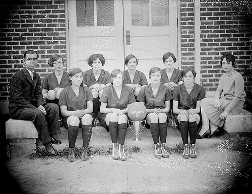 Lewis White Studio. 1930s. &quot;Unidentified women's basketball players, no date. From the Dunn area.&quot; Photograph Collection, Ph.C.121-16. State Archives of North Carolina. Online on Flickr 