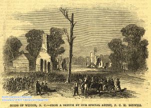 &quot;Ruins of Winton.&quot; Frank Leslie's Illustrated Newspaper, October 24, 1863. Courtesy of North Carolina Collections at the University of North Carolina Libraries. 