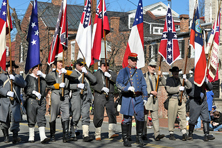 &quot;Maryland Sons of Confederate Veterans marching in the George Washington birthday parade. Alexandria, VA..&quot; 