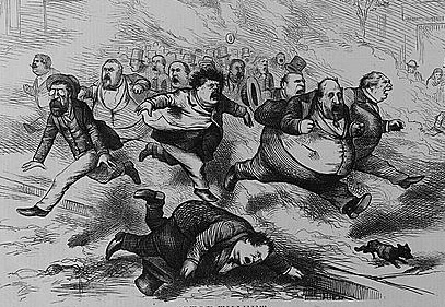 &quot;Stop Thief!&quot;, created by by Thomas Mast, 1871. Image available online from Library of Congress. 