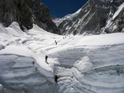 Climbing from Camp One