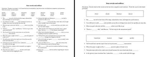 Test questions example