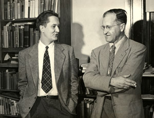 &quot;William Styron, left, with Professor William Blackburn, who taught Styron in writing classes at Duke University.&quot; Image courtesy of Duke University. 