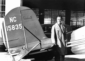 "Louise Thaden and Beechcraft Staggerwing C17R NC15835," Photo